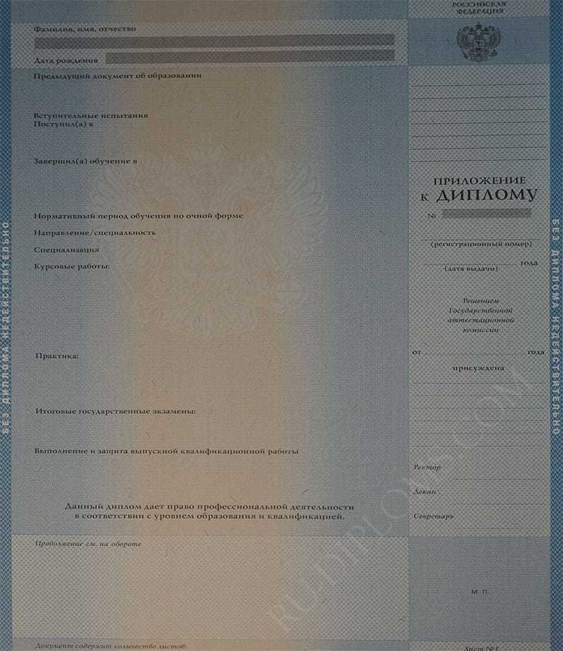 Диплом бакалавра 1997-2003 год  